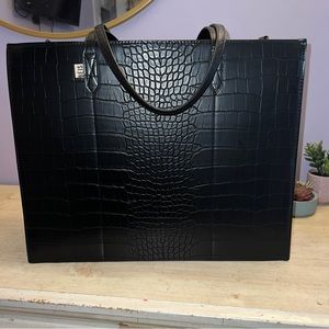 Beis Large Work Tote - Black Croc